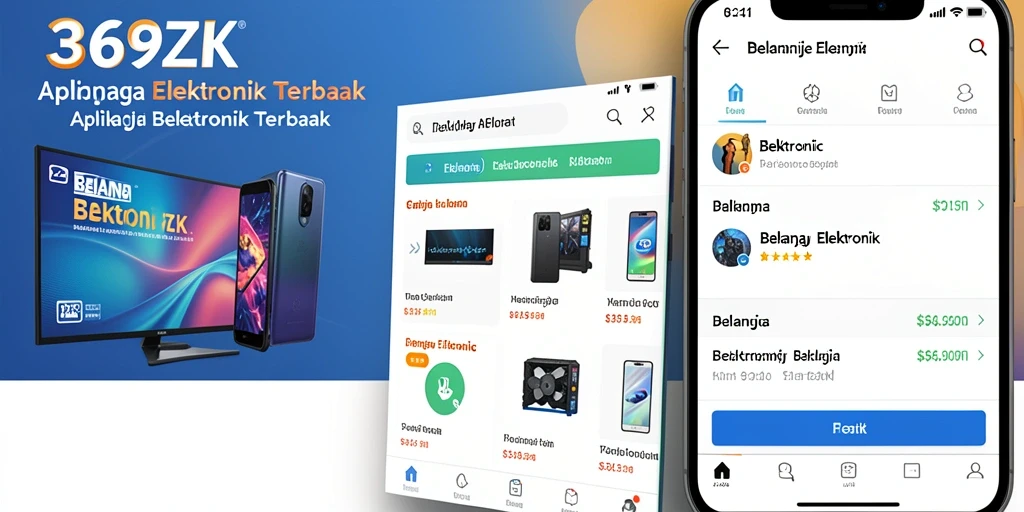 Tampilan antarmuka aplikasi 369ZK untuk belanja elektronik yang menarik.