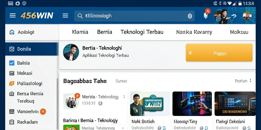 Tampilan antarmuka aplikasi 456WIN yang menarik dan informatif.