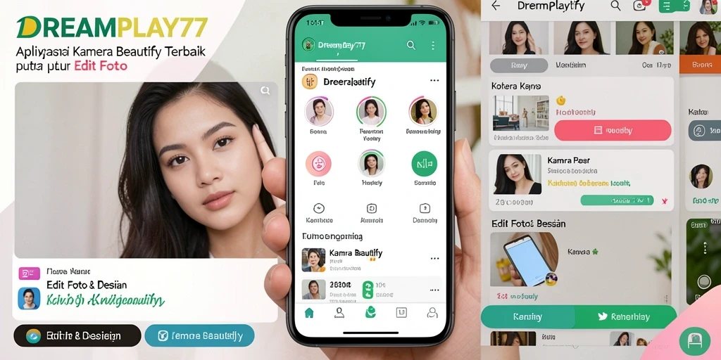 Antarmuka pengguna DREAMPLAY77 untuk pengeditan foto berkualitas.
