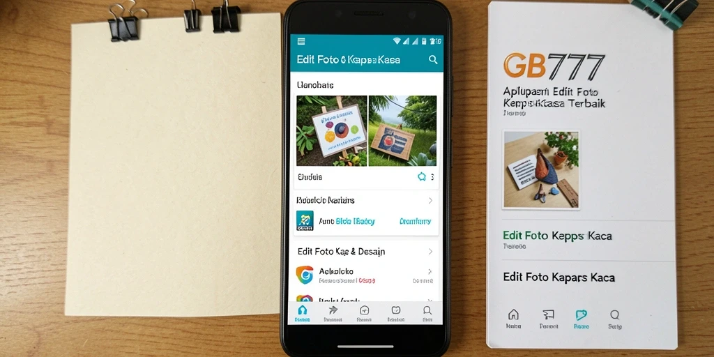Tampilan antarmuka GB777 untuk pengeditan foto kertas kaca.
