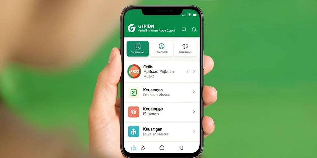 Antarmuka aplikasi GTPIDN yang user-friendly untuk pengajuan pinjaman.