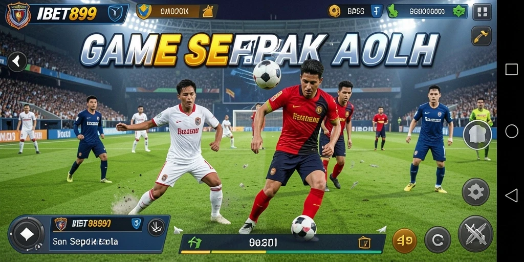 Antarmuka IBET899 yang menampilkan aksi sepak bola yang mendebarkan.