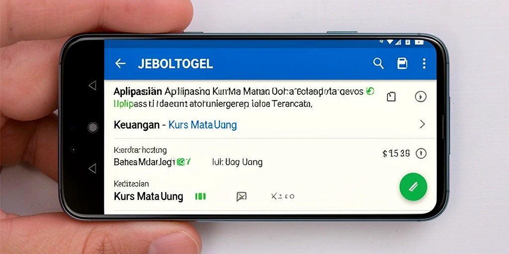 Tampilan antarmuka aplikasi JEBOLTOGEL untuk kurs mata uang.
