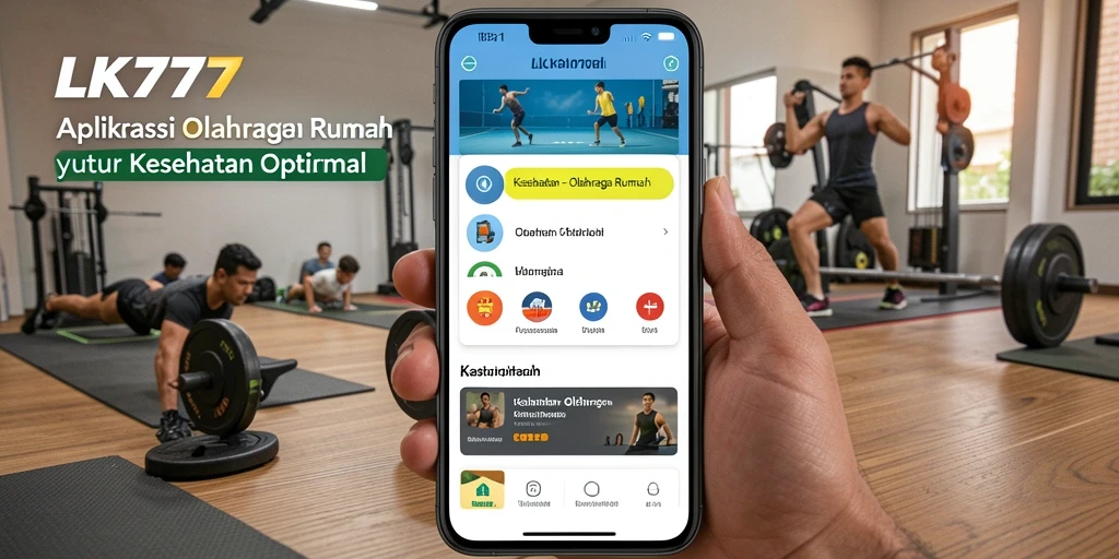 Tampilan antarmuka LK777 dengan fitur olahraga rumah yang informatif.