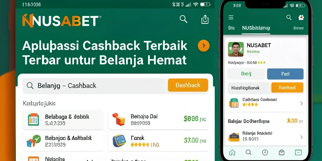 Tampilan antarmuka NUSABET dengan fungsi Cashback yang menarik.