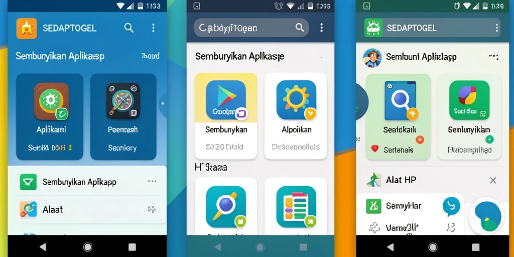Antarmuka SEDAPTOGEL untuk menyembunyikan aplikasi dengan mudah